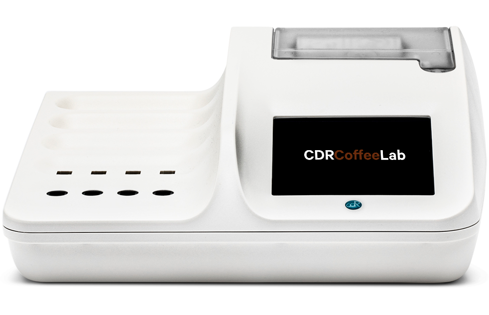 CDR CoffeeLab analyzer for the control of the coffee production from ftuit to cup